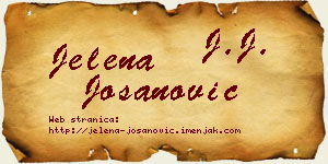 Jelena Jošanović vizit kartica